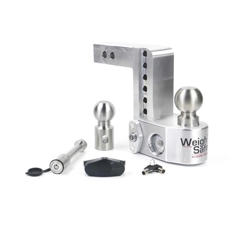 Weigh Safe 6in Drop Hitch w/Built-in Scale & 2in Shank (10K/12.5K GTWR) w/WS05 - Aluminum