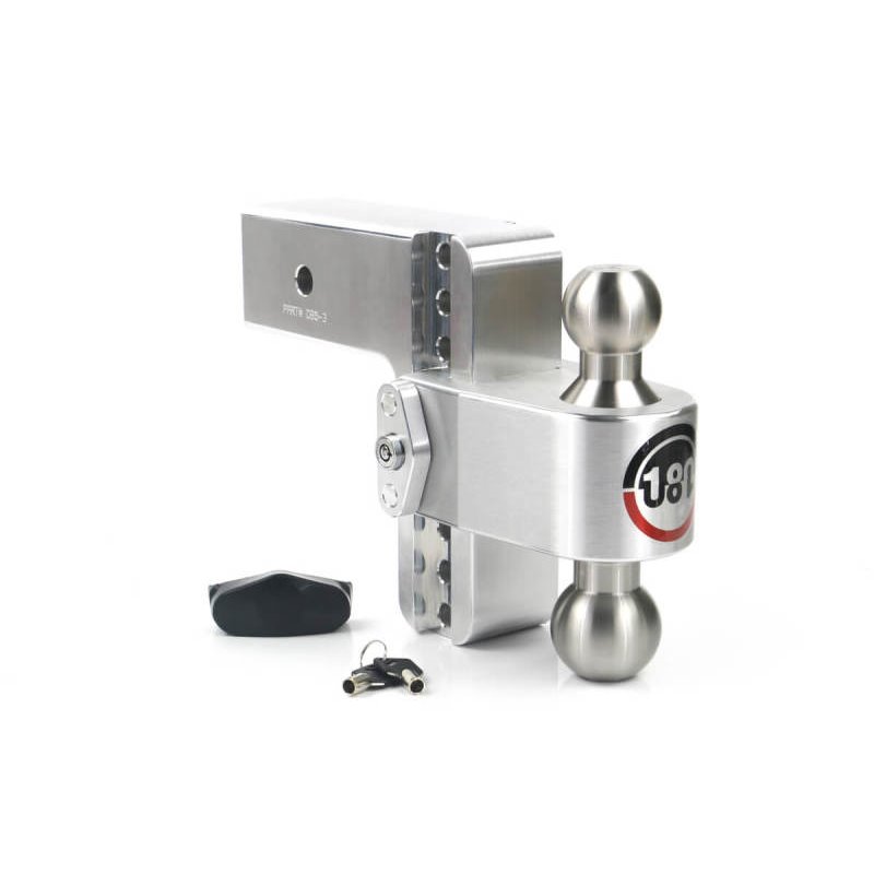 Weigh Safe 180 Hitch 6in Drop Hitch & 3in Shank (10K/21K GTWR) - Aluminum