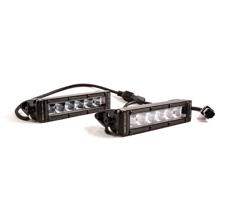 Diode Dynamics 6 In LED Light Bar Single Row Straight SS6 - White Driving Light Bar (Pair)