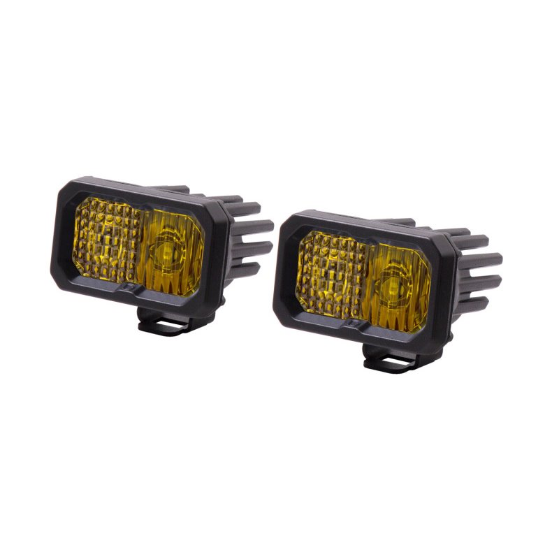 Diode Dynamics Stage Series 2 In LED Pod Pro - Yellow Combo Standard ABL (Pair)