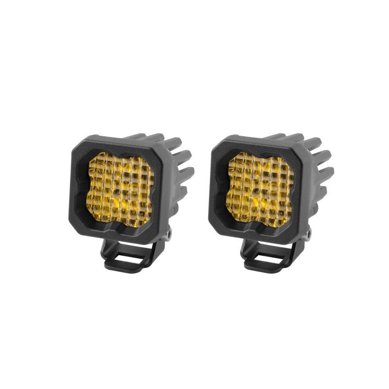 Diode Dynamics Stage Series C1 LED Pod Sport - Yellow Wide Standard ABL (Pair)