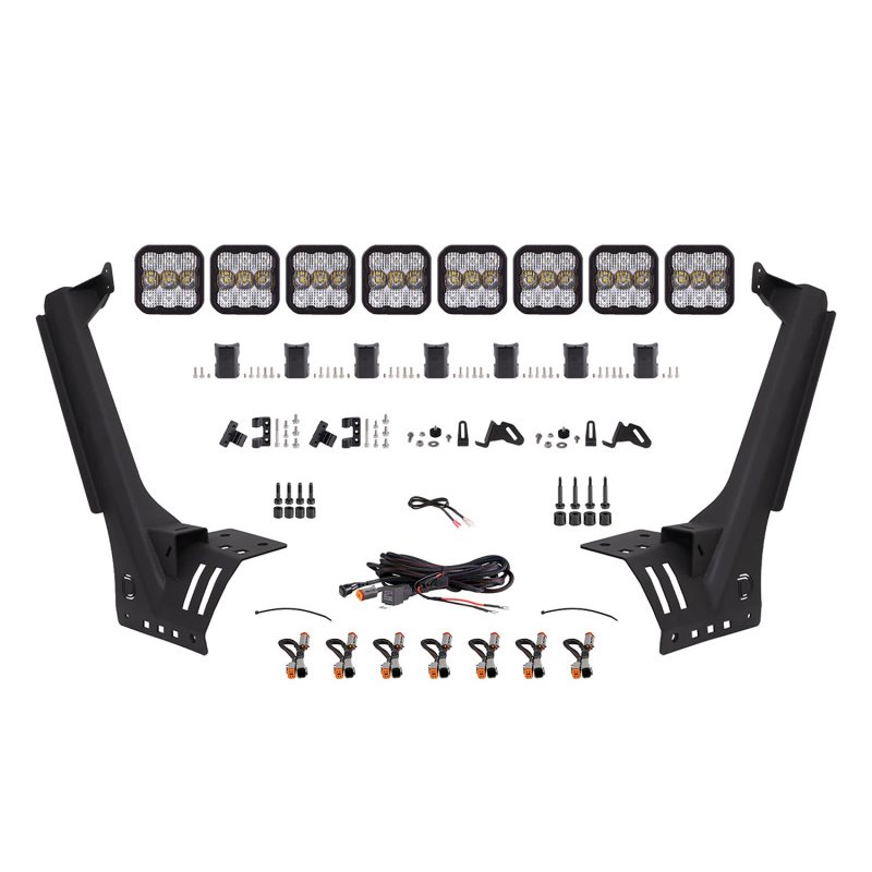 Diode Dynamics Jeep JL SS5 Sport CrossLink Windshield - White Combo Lightbar Kit