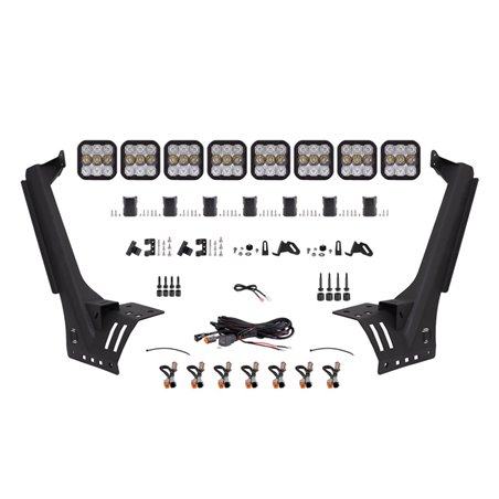 Diode Dynamics Jeep JL SS5 Sport CrossLink Windshield - White Combo Lightbar Kit