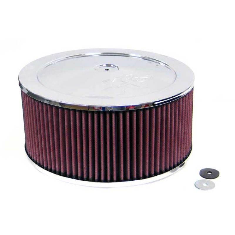 K&N Round Air Filter Assembly 7-5/16in Flange 11in Diameter 6in Height