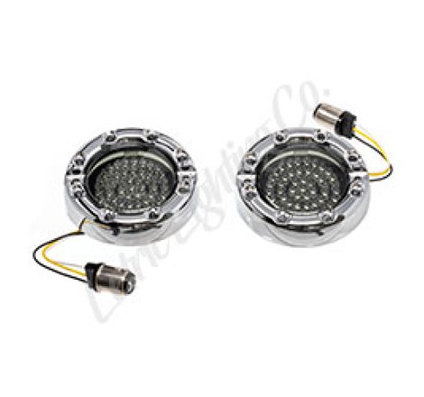 Letric Lighting 99-03 Premium Halo Chrome Switchbacks Running Light w/ Amber Turn Signals (1157)