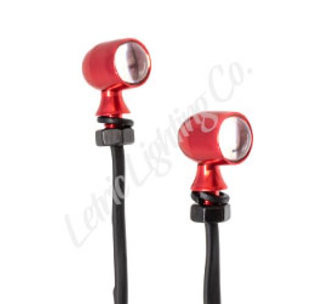 Letric Lighting 12mm Mini Red Running Red Turn Signal LEDs - Red Anodized