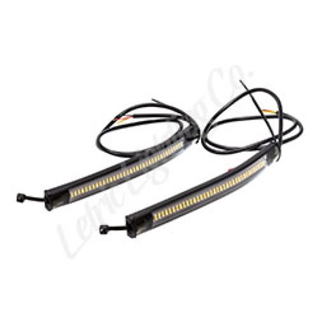 Letric Lighting Flexible White Running Amber Switchback Turn Signal Strips