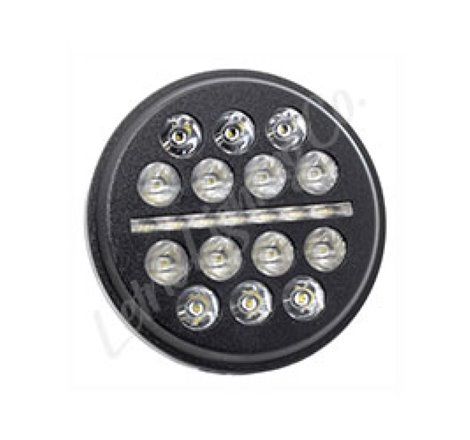 Letric Lighting 5.75? LED Black Buck-Shot Style mini-multi Headlight