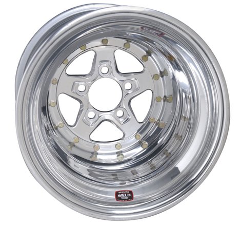 Weld Alumastar 2.0 15x4 / 5x4.75 BP 1.7 / 5in. BS Polished Wheel - Non-Beadlock