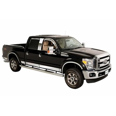 Putco 11-16 Ford SuperDuty - Super Cab 8ft Long Box - 12pcs - 6.25in Wide SS Rocker Panels