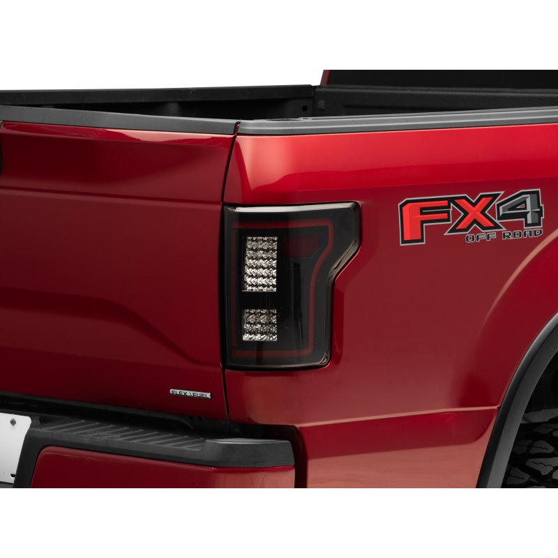 Raxiom 15-17 Ford F-150 w/Non-BLIS LED Tail Lights Sequential Turn Signals- Blk Hsng (Smoked Lens)