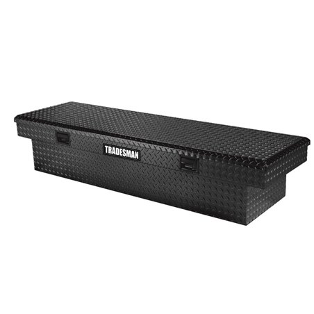 Tradesman Aluminum Economy Cross Bed Truck Tool Box (70in./Front Opening) - Black