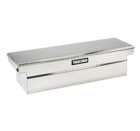 Tradesman Aluminum Single Lid Cross Bed Truck Tool Box Deep Well/Push Button (71in.) - Brite