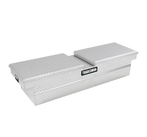 Tradesman Aluminum Gull Wing Cross Bed Truck Tool Box w/Push Button (70in.) - Brite