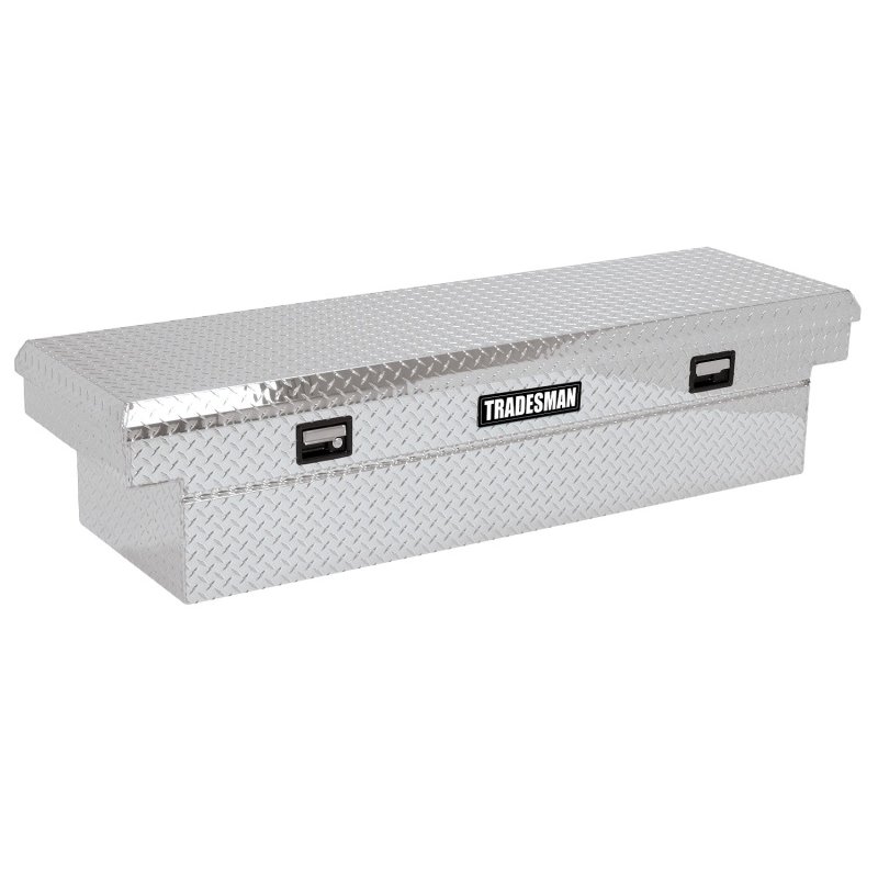 Tradesman Aluminum Single Lid HD 28 Cross Bed Truck Tool Box Deep Well (72in.) - Brite