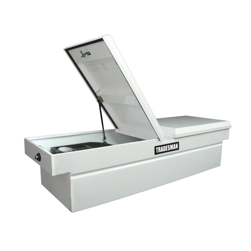 Tradesman Steel Cross Bed Truck Tool Box (70in.) - White