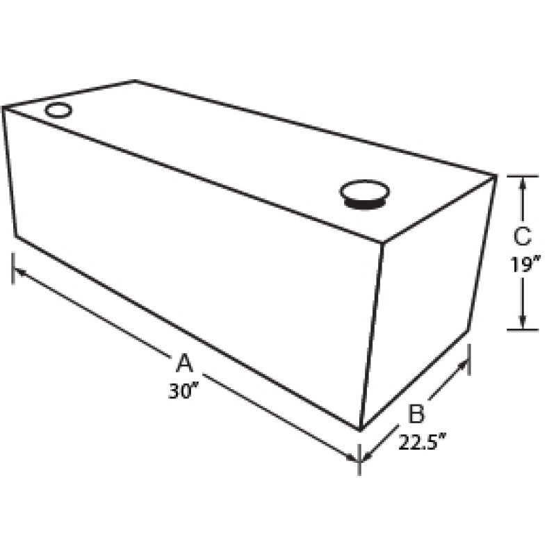 Tradesman Aluminum Rectangular Liquid Storage Tank (55 Gallon Capacity) - Brite