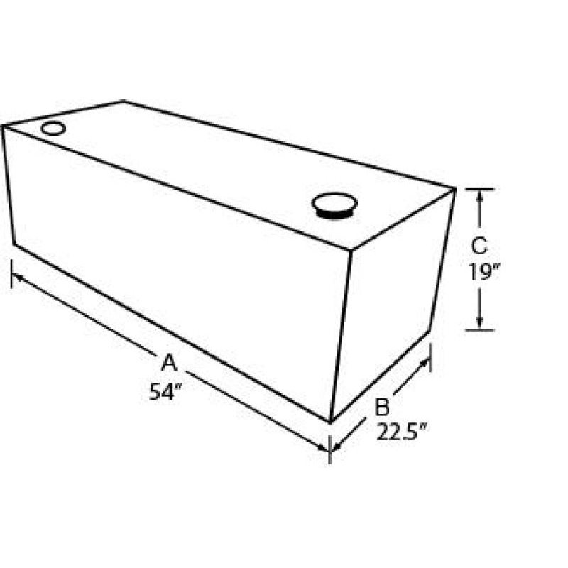 Tradesman Aluminum Rectangular Liquid Storage Tank (98 Gallon Capacity) - Black