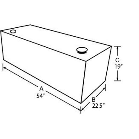 Tradesman Aluminum Rectangular Liquid Storage Tank (98 Gallon Capacity) - Black