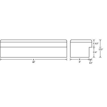 Tradesman Aluminum Side Bin Truck Tool Box w/Push Button (48in.) - Brite