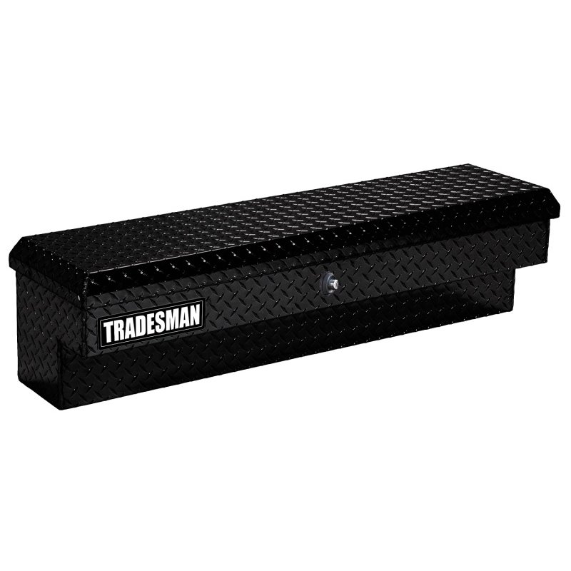 Tradesman Aluminum Side Bin Truck Tool Box w/Push Button (60in.) - Black