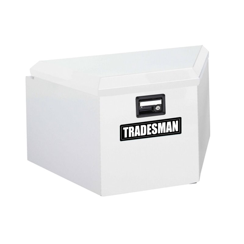 Tradesman Steel Trailer Tongue Storage Box (16in.) - White