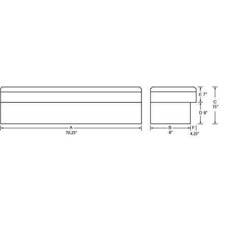 Tradesman Steel Side Bin Truck Tool Box (70in.) - White