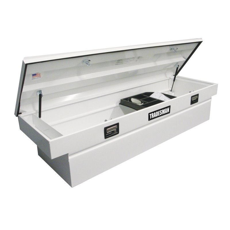 Tradesman Steel Cross Bed Truck Tool Box (70in.) - White