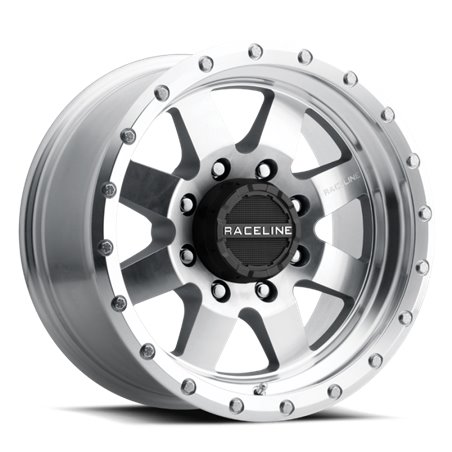 Raceline 935MC Defender 17x9in / 6x139.7 BP / -12mm Offset / 107.95mm Bore - Machined Wheel