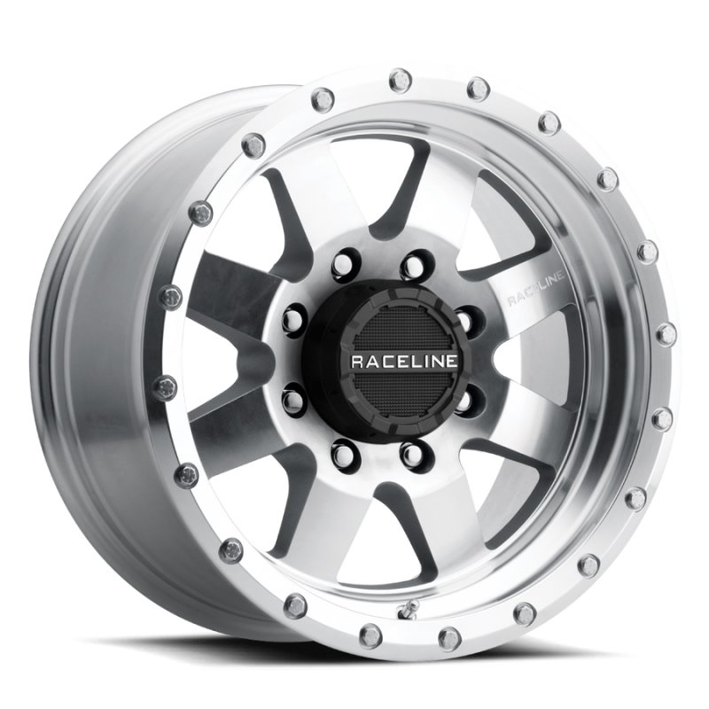 Raceline 935MC Defender 17x9in / 8x165.1 BP / -12mm Offset / 130.81mm Bore - Machined Wheel