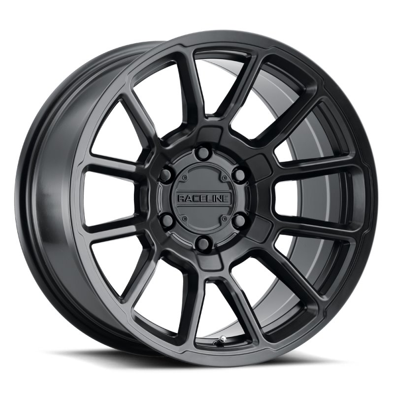 Raceline 950B Gauge 17x8.5in / 6x139.7 BP / 0mm Offset / 106.1mm Bore - Satin Black Wheel