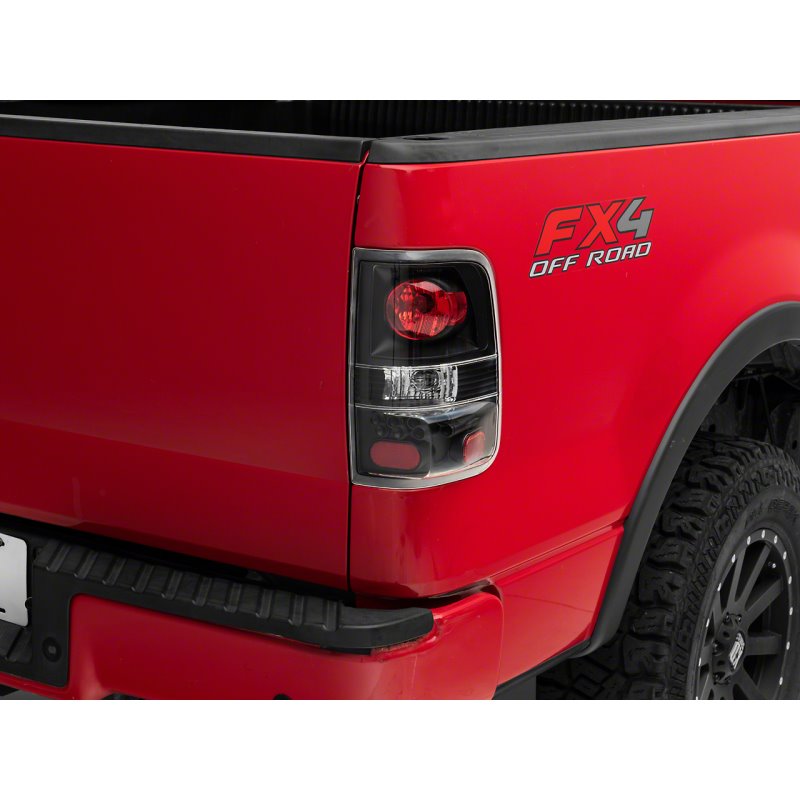 Raxiom 04-08 Ford F-150 Styleside Euro Style Tail Lights- BlkHousing - Red/Clear Lens