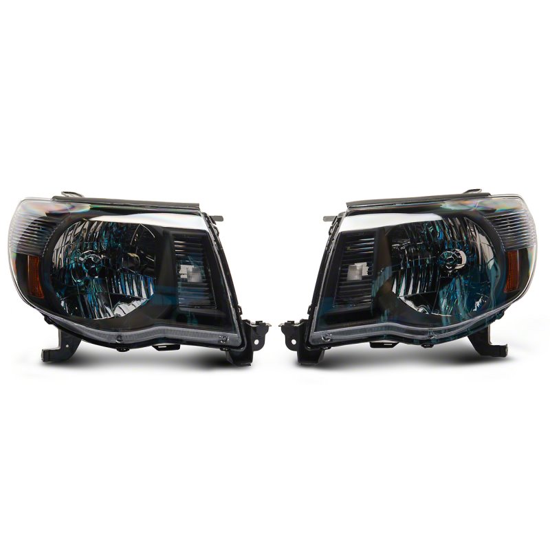 Raxiom 05-11 Toyota Tacoma Axial Series OE Replacement Headlights- Blk Housing (Clear Lens)