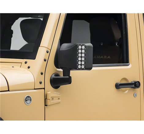 Raxiom 07-18 Jeep Wrangler JK Off-Road LED Manual Mirrors w/ Turn Signals