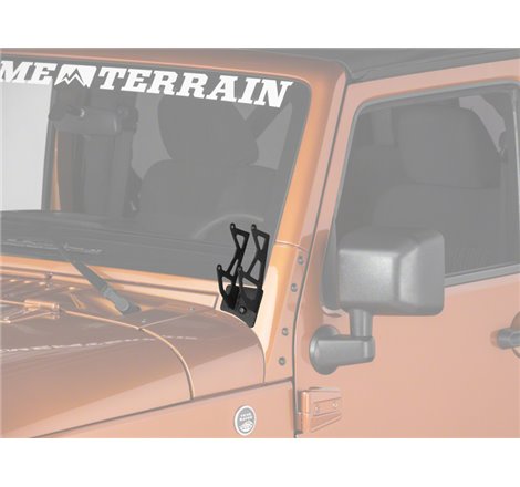 Raxiom 07-18 Jeep Wrangler JK Windshield Mounted Dual Light Brackets