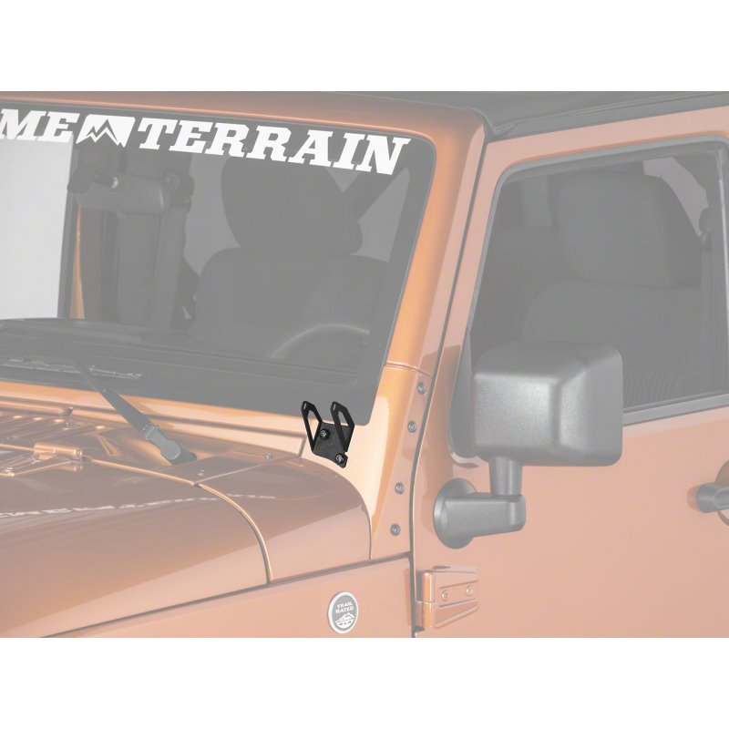 Raxiom 07-18 Jeep Wrangler JK Windshield Mounted Light Brackets