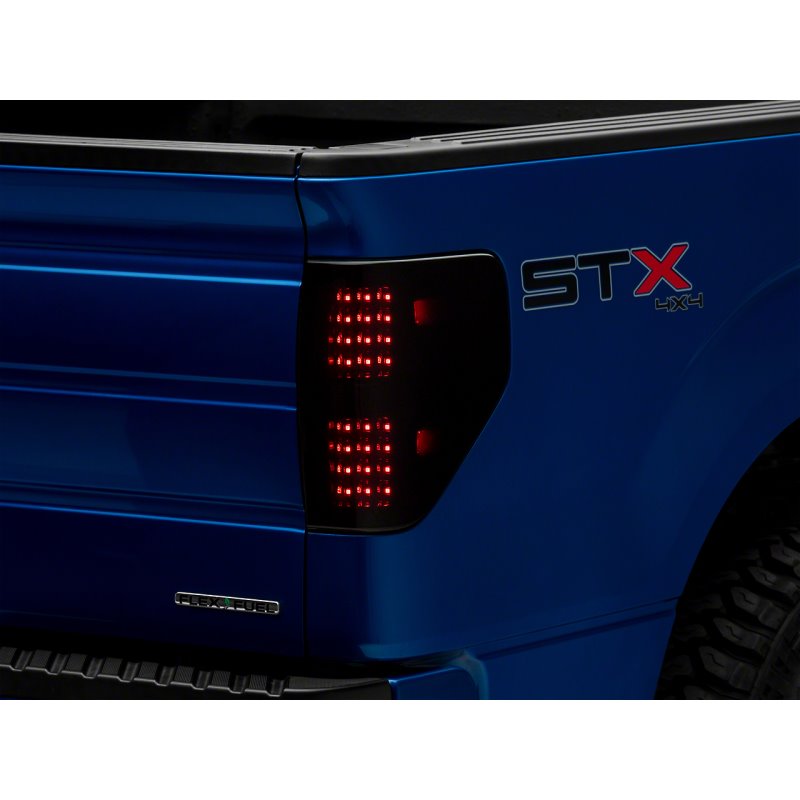 Raxiom 09-14 Ford F-150 Styleside Axial Series LED Tail Lights- Blk Housing (Smoked Lens)