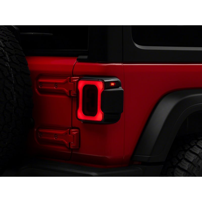 Raxiom 18-23 Jeep Wrangler JL Axial Series Carver LED Tail Lights- Blk Housing (Smoked Lens)