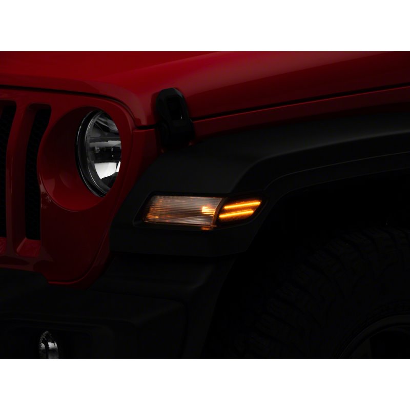 Raxiom 18-23 Jeep Wrangler JL Axial Series LED Fender Flare Marker Lights- Smoked