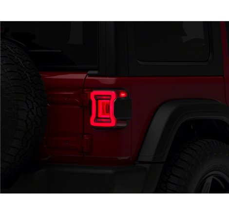 Raxiom 18-23 Jeep Wrangler JL Horizon LED Tail Lights- BlkHousing- Red Lens