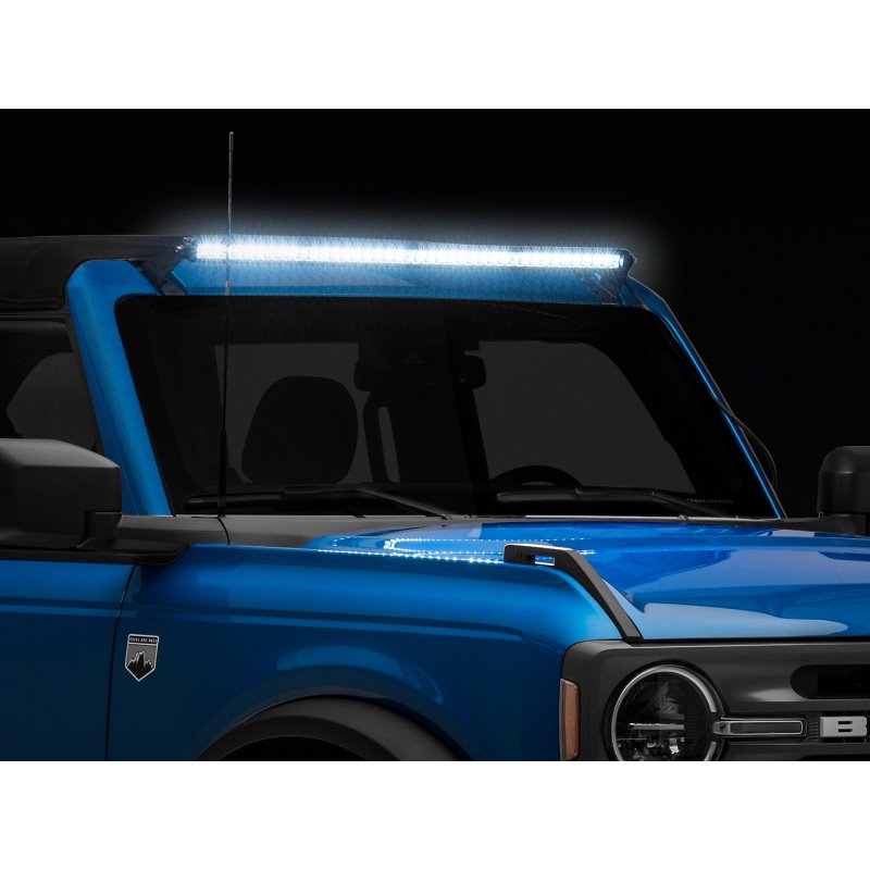 Raxiom 21-23 Bronco Axial Series 40-In 200w LED Light Bar w/ Windshield Mounting Brackets