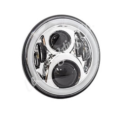 Letric Lighting 7in Led Chrome Full-Halo Indian