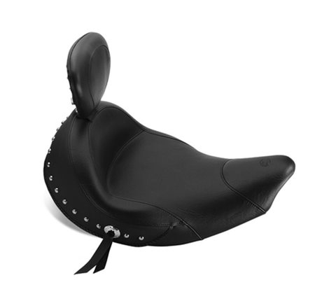 Mustang 14-21 Indian Chieftain,Chief Cl,Dark Horse,Spfld,Vint Standard Solo Seat w/Studs - Black