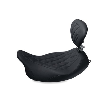 Mustang 08-21 Harley Rd King, 06-07 Str Glide 1906-07,00-05 Eagle Touring Solo Seat Diamond - Black