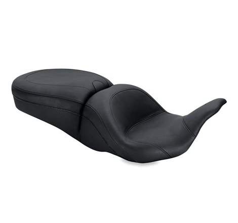 Mustang 08-21 Harley Electra Glide, Rd Glide, Rd King, Str Glide Lowdown Touring 1PC Seat - Black