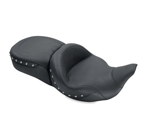 Mustang 08-21 Harley Electra Glide,Rd Glide,Rd King,Str Glide Super Touring 1PC Seat w/Studs - Black