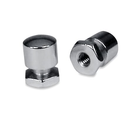 Mustang Solo Mounting Nuts (Pair) - Chrome