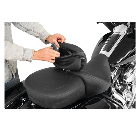 Mustang Harley Standard Touring Driver Backrest Pouch Cover - Black