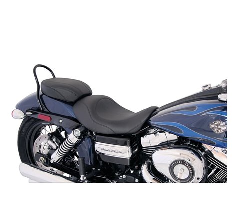 Mustang 06-17 Harley Dyna Wide Tripper Forward Solo Seat - Black