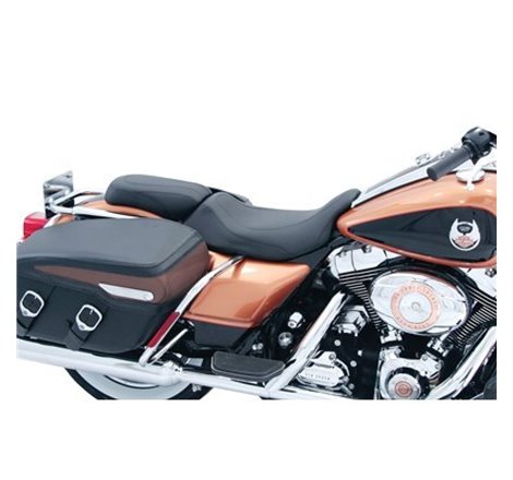 Mustang 08-21 Harley Electra Glide Std,Rd Glide,Rd King,Str Glide Tripper Pass Seat - Black